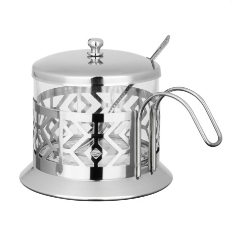 SATOSHI Гельсингфорс Сахарница с ложкой, 200мл., стекло, нерж. сталь