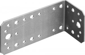 Крепежный уголок ЗУБР "МАСТЕР" асимметричный, 90х70х140мм, 1шт