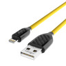 FORZA Кабель для зарядки Карбон iP, 1м, 2А, 10W, прорезиненный, 3 цвета