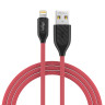 FORZA Кабель для зарядки Карбон iP, 1м, 2А, 10W, прорезиненный, 3 цвета