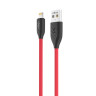 FORZA Кабель для зарядки Карбон iP, 1м, 2А, 10W, прорезиненный, 3 цвета