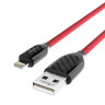 FORZA Кабель для зарядки Карбон iP, 1м, 2А, 10W, прорезиненный, 3 цвета