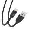 FORZA Кабель для зарядки Карбон iP, 1м, 2А, 10W, прорезиненный, 3 цвета