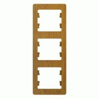 Systeme Electric GLOSSA рамка СУ 3 мест. темный дуб (вертик.) GSL000507 (2!)