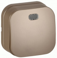 IEK GLORY выкл. ОУ 1 кл. 10А (инд.) ВС20-1-1-ХШм шампань мат. EVH11-K37M-10