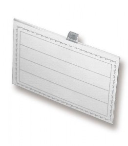 Бейдж 90х55мм Attache Economy металл зажим/булавка (50шт),18мкм 335899