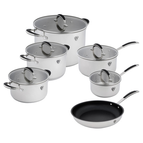 BY COLLECTION Harp Набор посуды кухонной 11пр, нерж.сталь