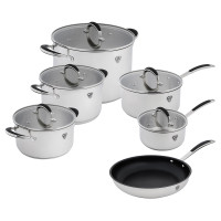 BY COLLECTION Harp Набор посуды кухонной 11пр, нерж.сталь
