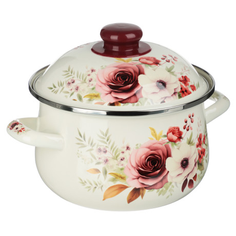 Кастрюля эмалированная VETTA Лаура, 18см, 2л, индукция