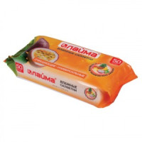 Салфетки влажные 50 шт., Лайма универс., очищающие, д/всей семьи с ароматом тропических фруктов, 128