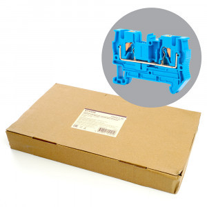 Stekker зажим самозажимной 3-х проводный проходной ЗНИ 4мм2 LD573-2-40 (JXB PT 4 TW) синий 49252