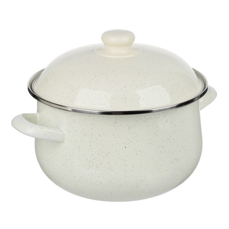 Кастрюля эмалированная VETTA Айвори, 22см, 3,6л, индукция