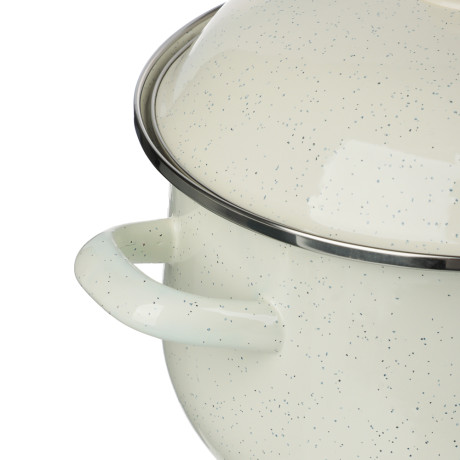 Кастрюля эмалированная VETTA Айвори, 22см, 3,6л, индукция