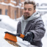 ЕРМАК Щетка для уборки снега с распушенной щетиной+скребок, 45.5см