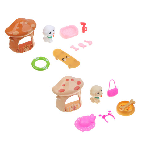 ИГРОЛЕНД Мой любимый питомец в будке, 6-8 пр, PVC, PP, 17х23х6см