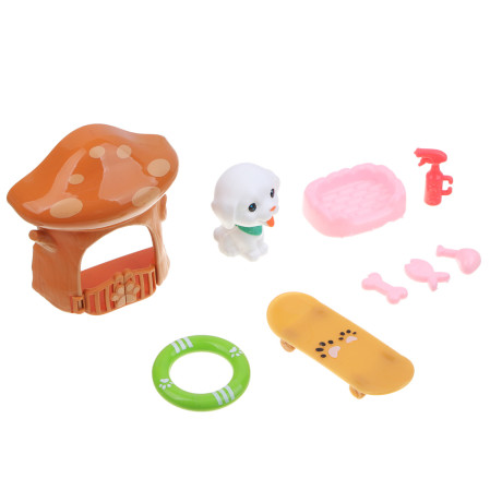 ИГРОЛЕНД Мой любимый питомец в будке, 6-8 пр, PVC, PP, 17х23х6см