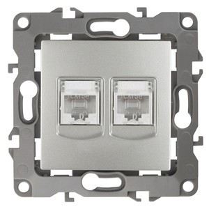 ЭРА 12 мех. роз. комп. СУ 2 мест. RJ45, алюминий, автоклеммы 12-3108-03 1100