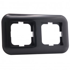 Ovivo рамка СУ 2 мест. LOFT, черный (глянц. поверхн.), 404-010008-226