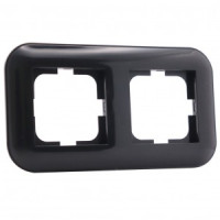 Ovivo рамка СУ 2 мест. LOFT, черный (глянц. поверхн.), 404-010008-226