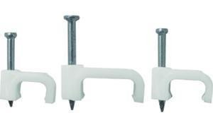 EKF cкоба плоская пластиковая  7 мм (уп. 50 шт., цена за уп.) для крепления кабеля plcn-ss-7