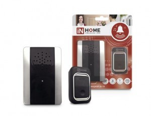 ASD/inHome ЗБ-10 звонок беспроводной цифр. 150м, 25 мелодий с рег. звука, инд. с кнопкой IP44 3381