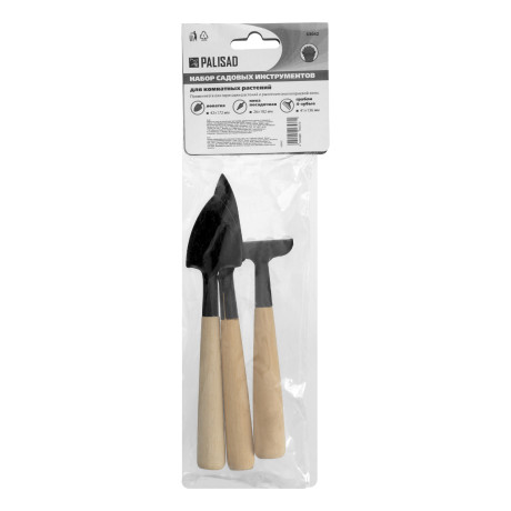 Набор по уходу за комнатными растениями, деревянные рукоятки, 3 предмета, Palisad