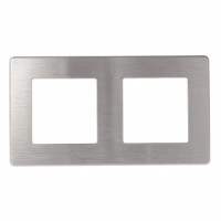 ЭРА 12 рамка СУ 2 мест. САТИН, алюминий 12-5102-03 8304