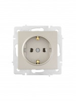 Lezard VESNA мех. роз. земля СУ 1 мест. 16А титан (ПБТ) (корп. ABS)  742-3788-122B