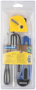 Tramontina Набор инструментов  MASTER 4 предм (2 отверт., строит. нож, рулетка 2 м) 7286