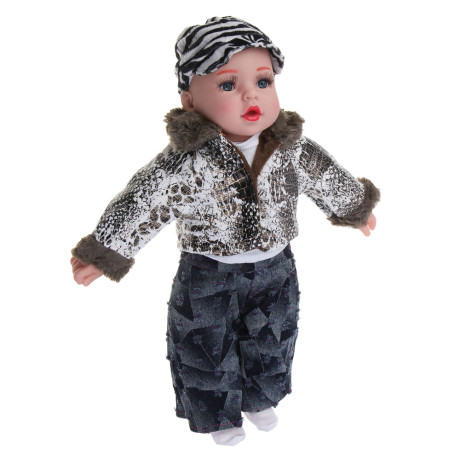 ИГРОЛЕНД Пупс мягкое тело, звук, 50см, пластик, полиэстер, 3хAG13, 4 диз.