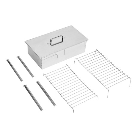 Коптильня двухъярусная 500 x 270 x 175 мм, нержавеющая сталь, 0.8 мм, с поддоном, на ножках, Camping Palisad