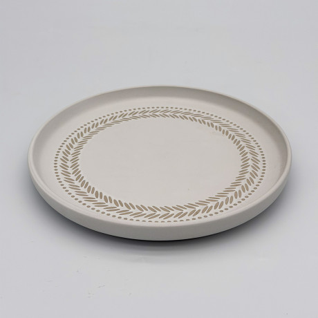 Тарелка закусочная 20см, тм MILLIMI Треция белый, керамика