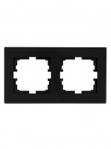 Lezard VESNA рамка акрил СУ 2 мест., гориз., черная 742-5880-147