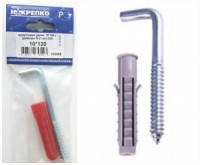 Шуруп-костыль удлиненный 10*120 с дюбелем 14 (1 шт BL) (цена за шт) НАКРЕПКО 103905