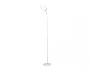 Ultraflash UF-833 C01 св-к напольный/настольный 12W 3реж. круг металл/пластик, белый