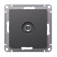 Systeme Electric AtlasDesign мех. роз. TV СУ 1 мест. коннектор, БАЗАЛЬТ ATN001493 (5!)