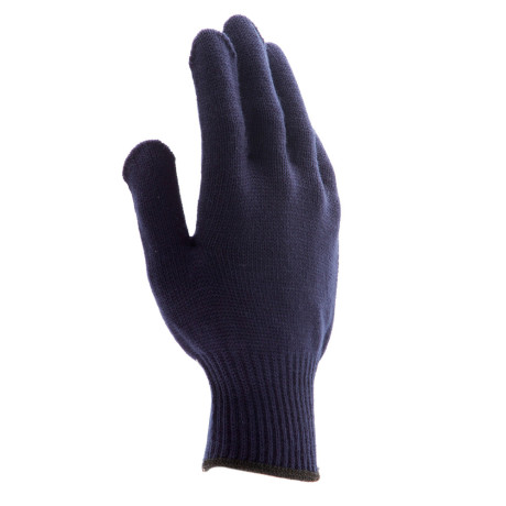 Перчатки трикотажные, акрил, ПВХ гель, "Протектор", синий, оверлок Сибртех