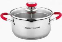 Кастрюля нерж.сталь(0,6мм)с крышкой Rosse 5л,d=22см, ручки комбинир, д/всех плит 60482 Master House