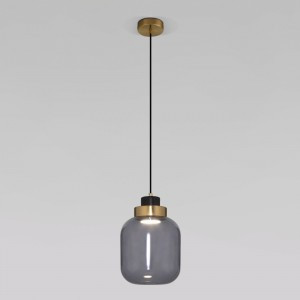 Eurosvet св-к подвесной LED 476 лм 175х175х1000 металл бронз./дымчатый Jeffry 50240/1 LED a060673