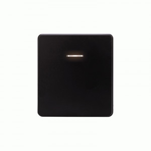 KRANZ MIELE ROUND мех. выкл. (перекл.) 1 кл. СУ проходной (инд.) 10А оникс KR-78-0716-3