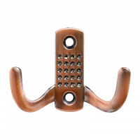 Крючок-вешалка мебельн 2-рожк StahlBuro 212B AС медь В68*Ш51*Г25 ЕВРОПАКЕТ(300,50)