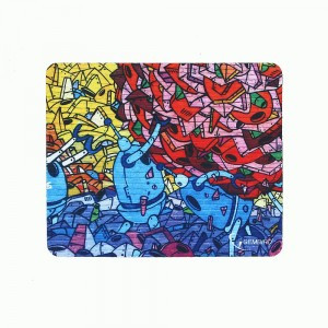 Коврик для мыши Gembird MP-ROBO, рисунок "роботы", размер 220x180x1мм, полиэстер+резина