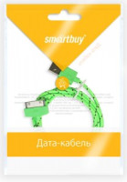 Дата-кабель Smartbuy USB - 8-pin для Apple, нейлон, длина 1,2 м, зеленый (iK-512n green)/500