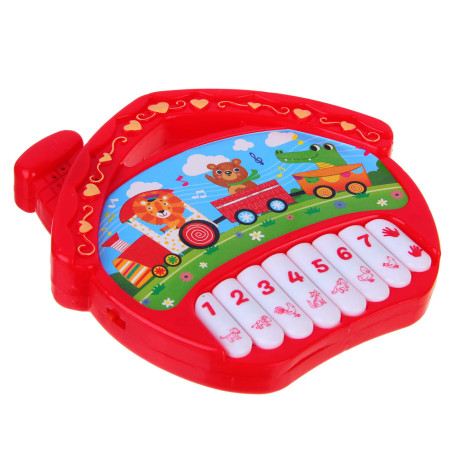 ИГРОЛЕНД Игрушка интерактивная "Пианино Сказочные песенки", звук, PP, 2АА, 20,3x21,4x2,8см