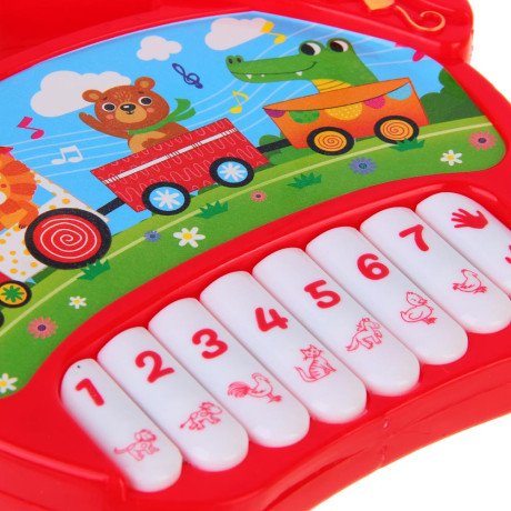 ИГРОЛЕНД Игрушка интерактивная "Пианино Сказочные песенки", звук, PP, 2АА, 20,3x21,4x2,8см