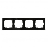 Smartbuy Нептун Рамка 4-местная стекло черная  (SBE-05b-Glass-FR-4)