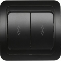 Smartbuy Марс выкл. проходной СУ 2-клавишный 10А черный (SBE-02b-10-SW22-0)