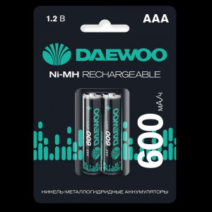 Ак-р Daewoo /R03  600mAh Ni-MH BL2