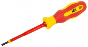 IEK ARMA2L 5 Отвертка диэлектрическая шлиц SL4,0х100 Т2, до 1000В A2L5-SC30-T2-SL-40-100