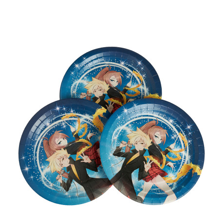 ВСЁГАЗИН Набор бумажных тарелок 6шт, аниме, 18см